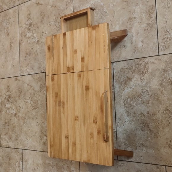 100% Bamboo Laptop Desk with Tilting Top & Drawer - Picture 2 of 8